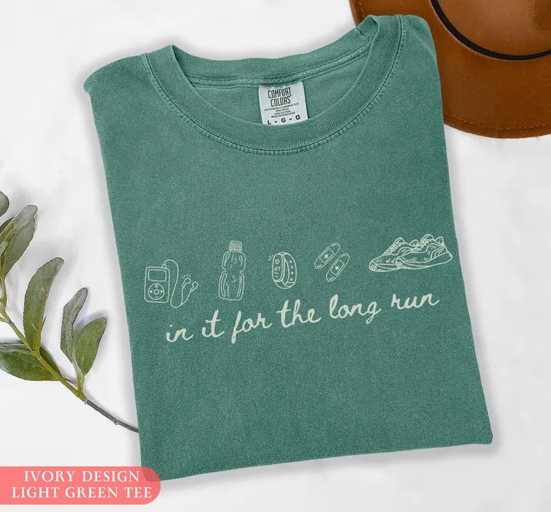 In It for the Long Run ,Minimalist Running T-Shirt