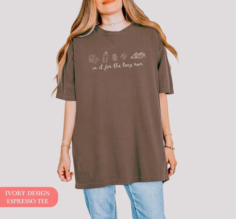 In It for the Long Run ,Minimalist Running T-Shirt