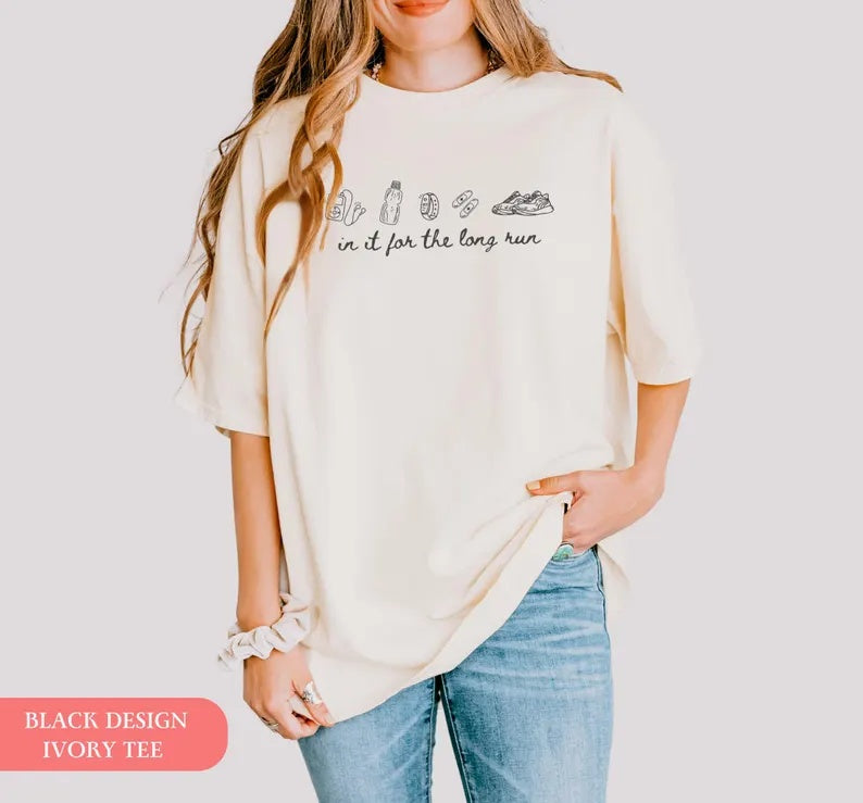 In It for the Long Run ,Minimalist Running T-Shirt