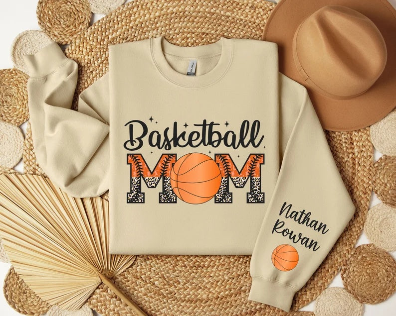 Custom Name Basketball Mom Sweatshirt