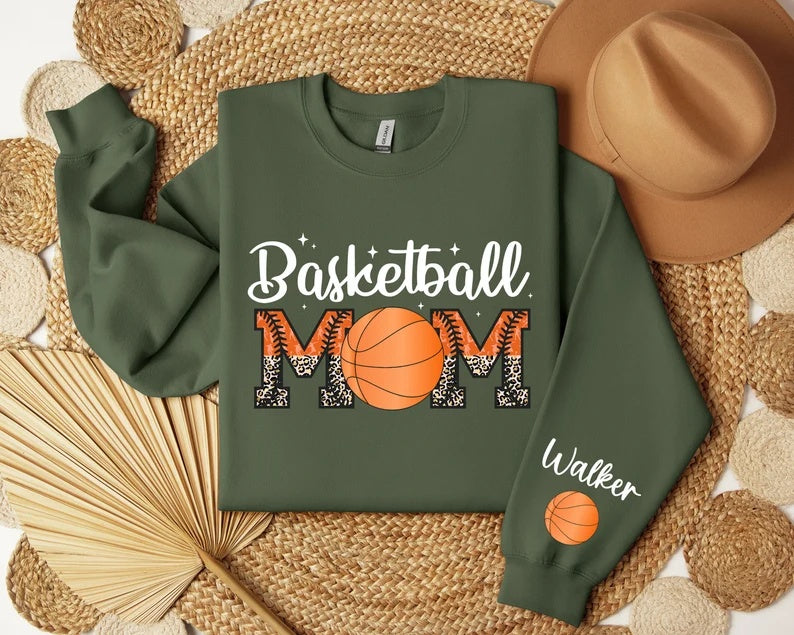 Custom Name Basketball Mom Sweatshirt