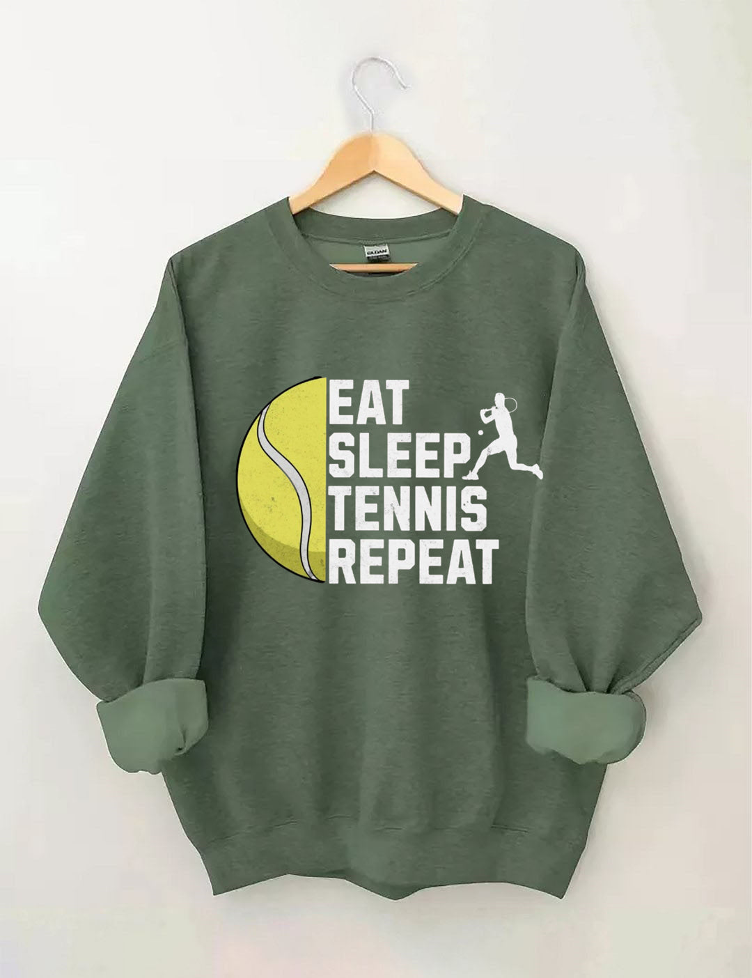 Eat Sleep Tennis Repeat, Tennis Player  Sweatshirt