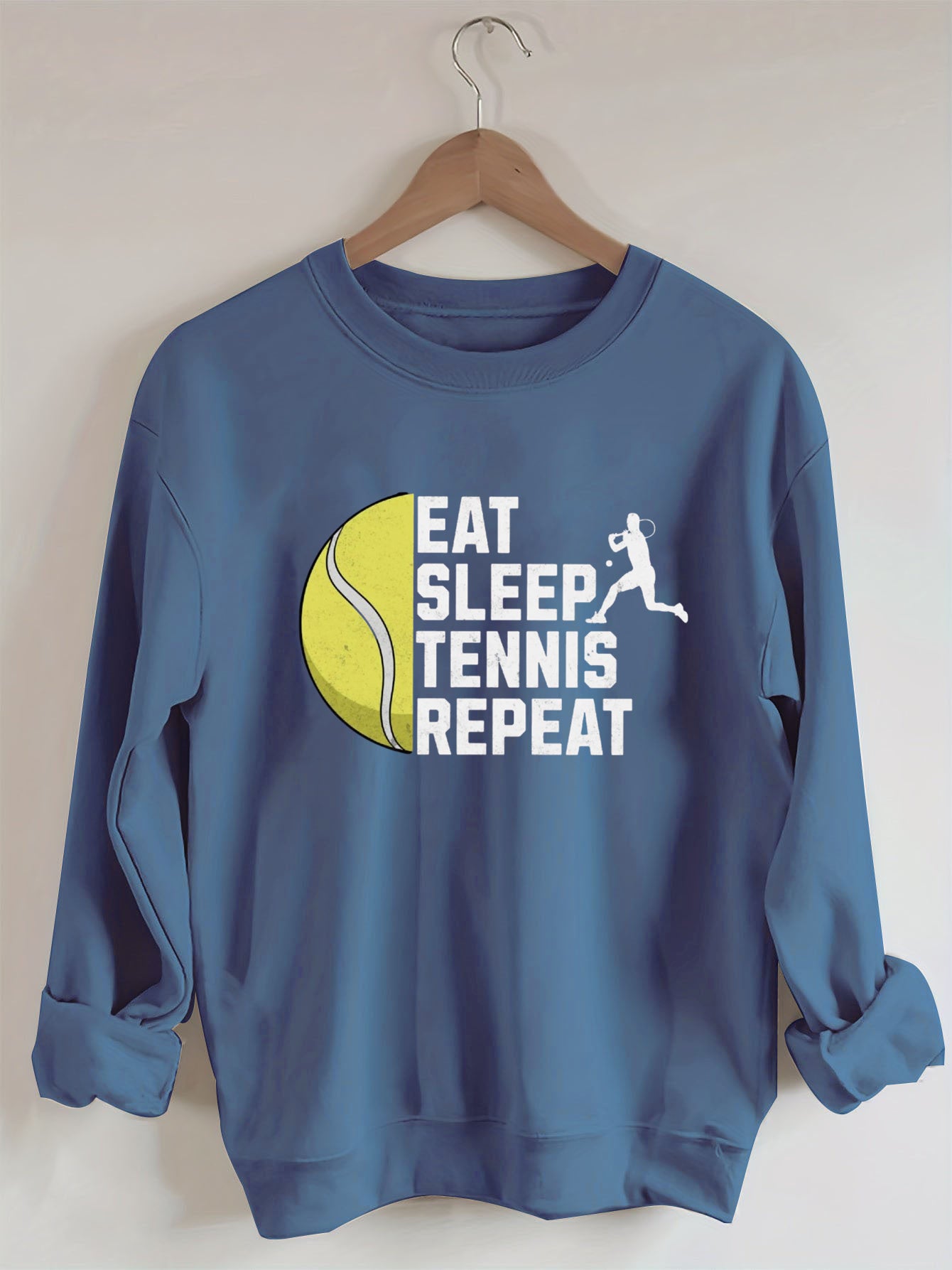Eat Sleep Tennis Repeat, Tennis Player  Sweatshirt