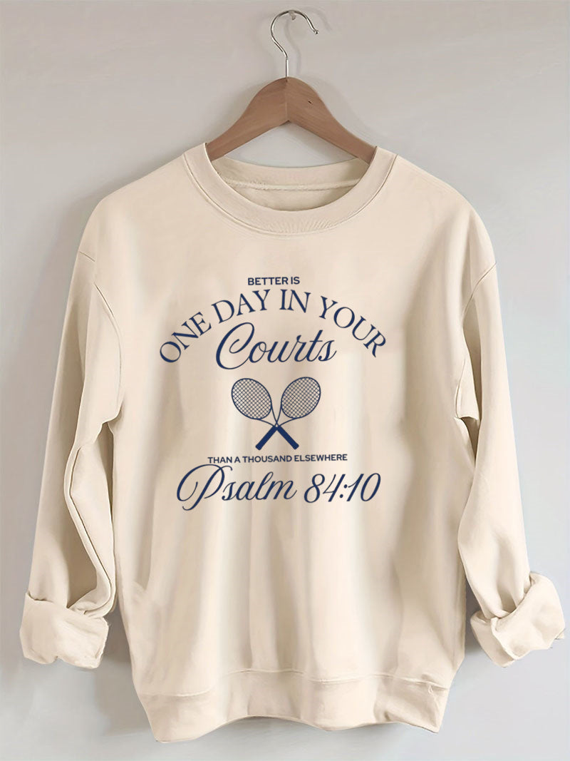 Preppy Tennis Player Christian Tennis Sweatshirt