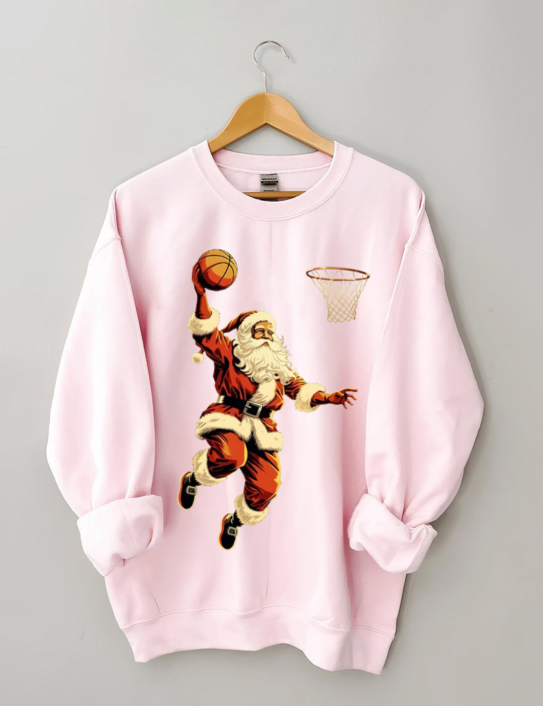 Santa Playing Basketball Sweatshirt