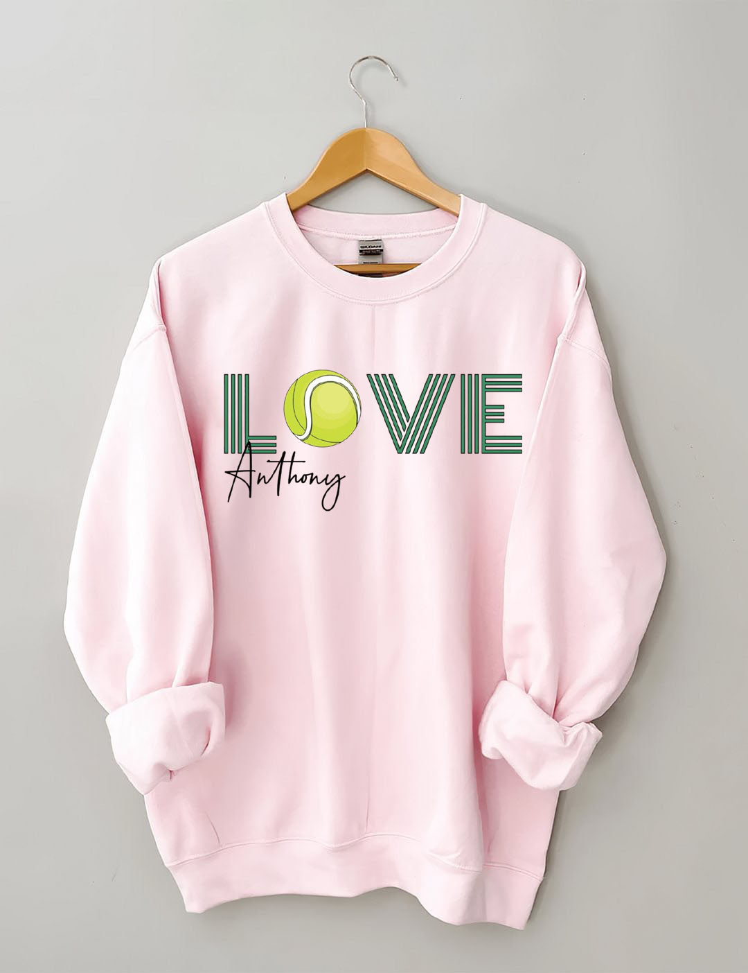 Custom Name Tennis Love Sweatshirt