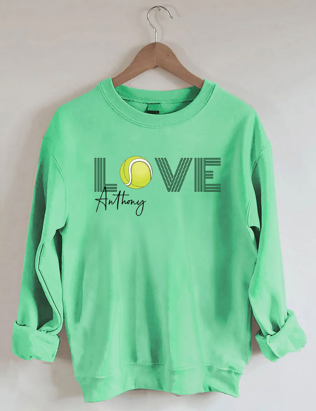 Custom Name Tennis Love Sweatshirt