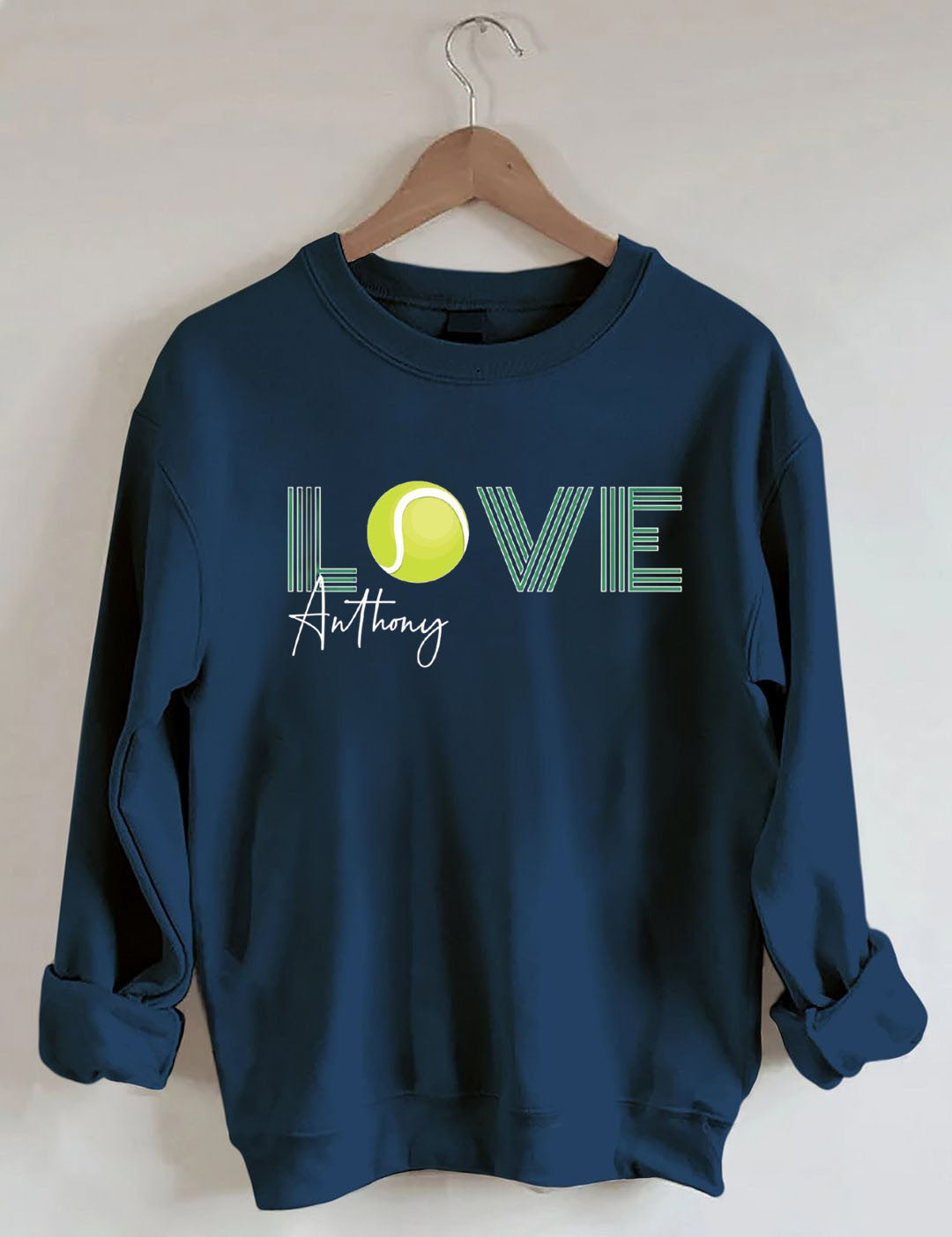 Custom Name Tennis Love Sweatshirt