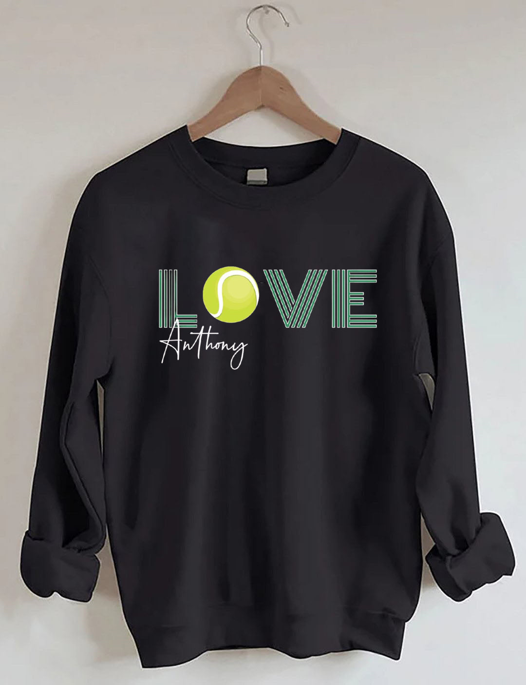 Custom Name Tennis Love Sweatshirt