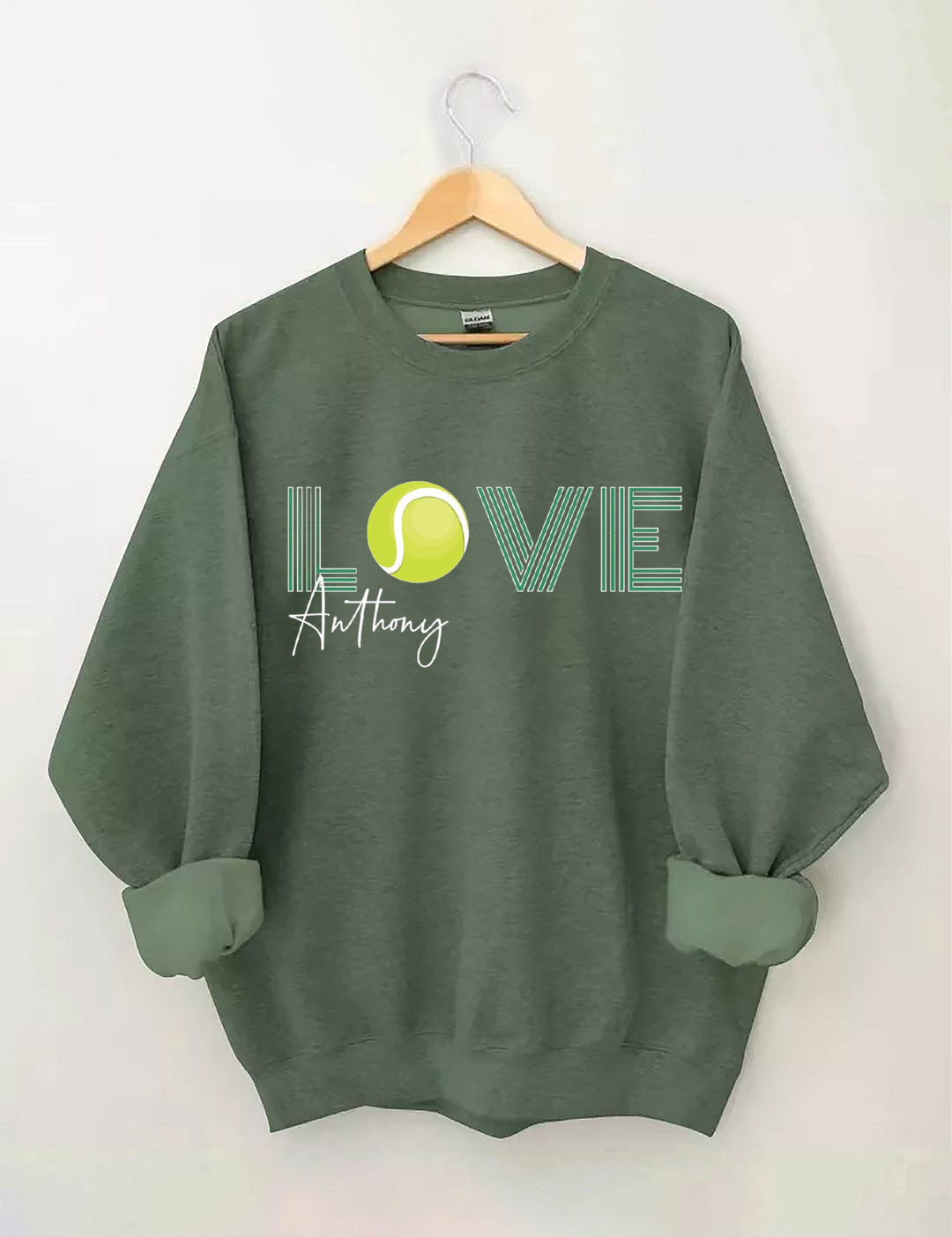 Custom Name Tennis Love Sweatshirt
