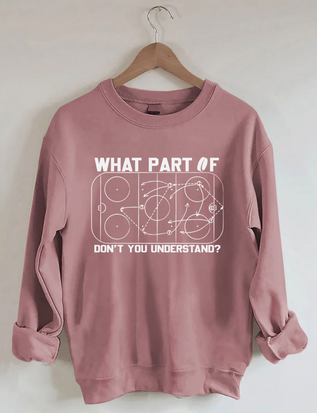 Funny “What Part Of…” Rink Diagram Hockey Sweatshirt