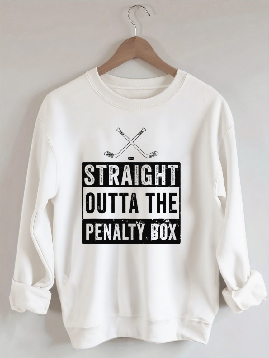 Ice Hockey Player Straight Outta The Penalty Box Sweatshirt