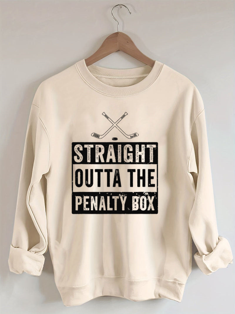 Ice Hockey Player Straight Outta The Penalty Box Sweatshirt
