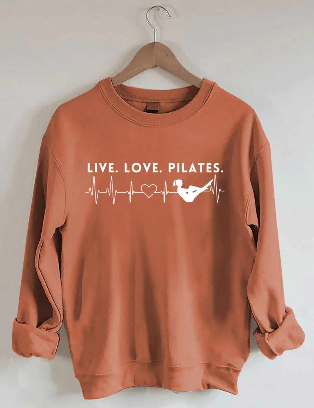 Live. Love. Pilates.Heartbeat Sweatshirt