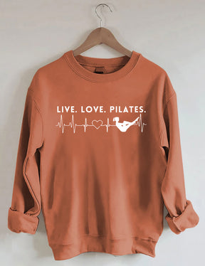 Live. Love. Pilates.Heartbeat Sweatshirt