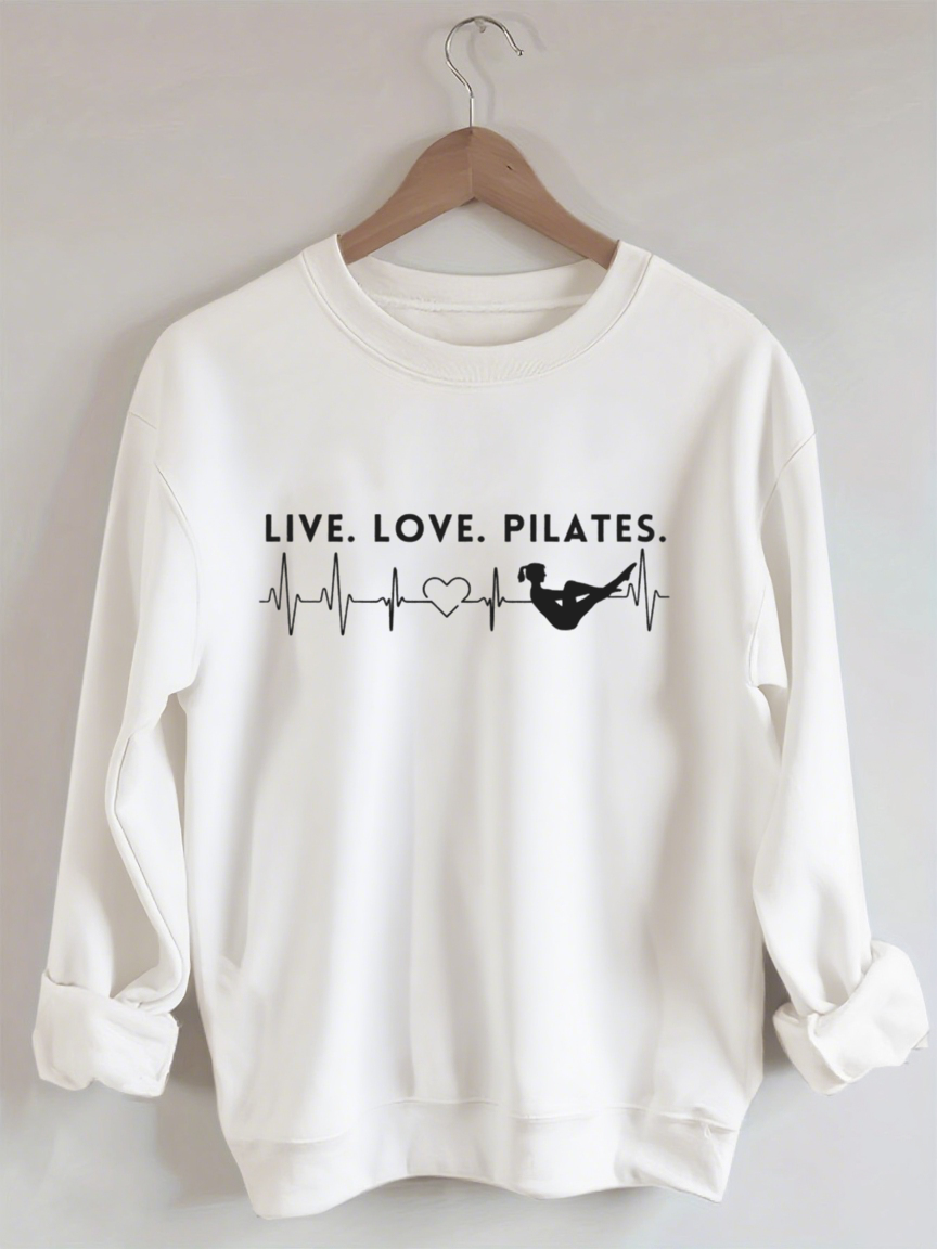 Live. Love. Pilates.Heartbeat Sweatshirt