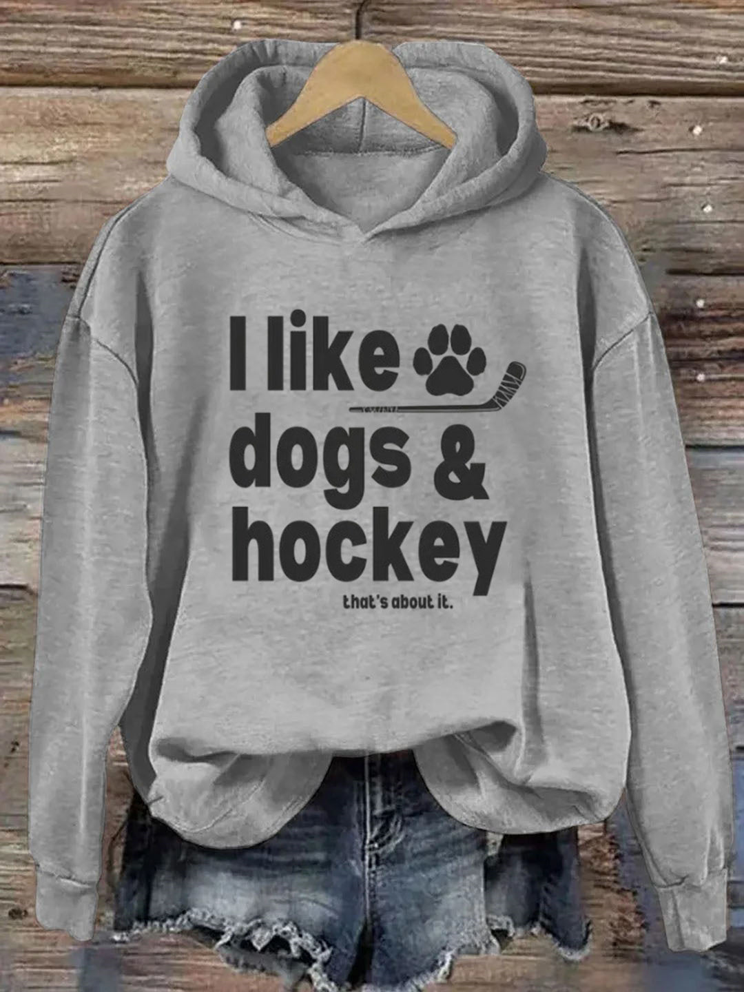 I Like Dogs And Hockey Hoodie