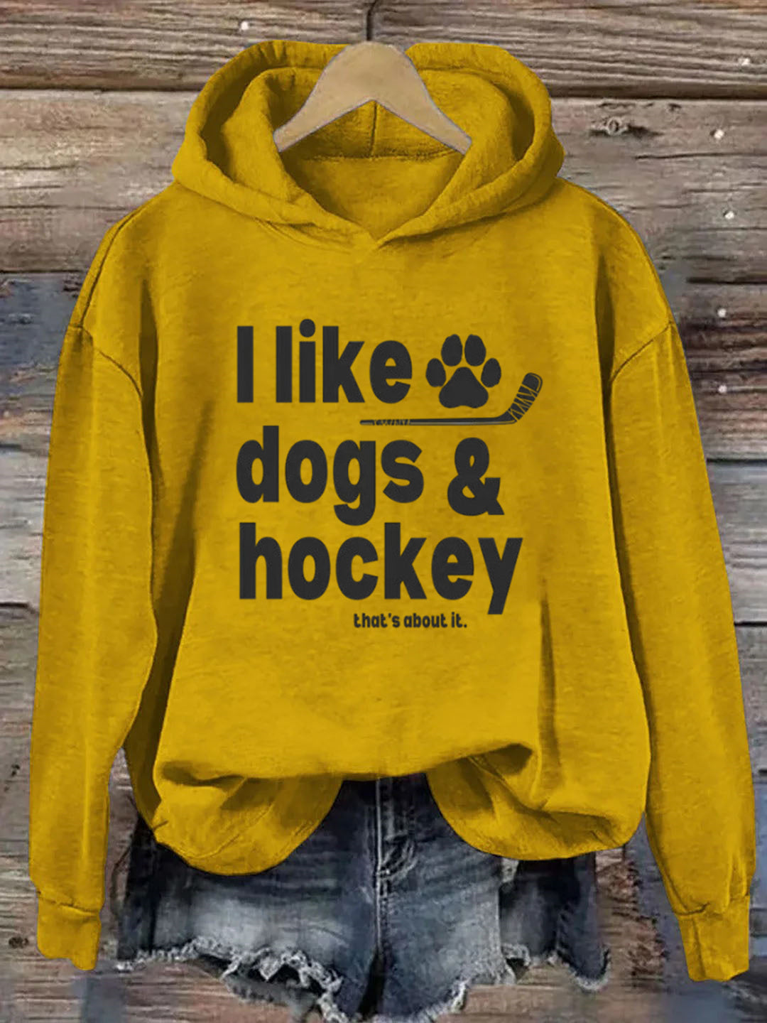 I Like Dogs And Hockey Hoodie