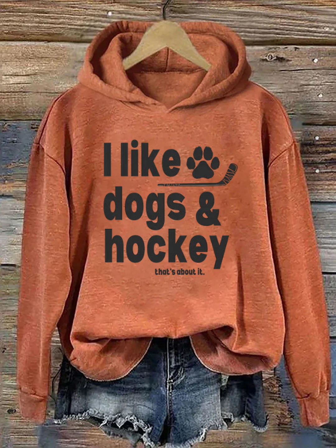 I Like Dogs And Hockey Hoodie