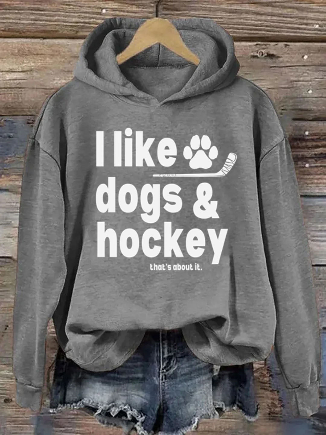 I Like Dogs And Hockey Hoodie
