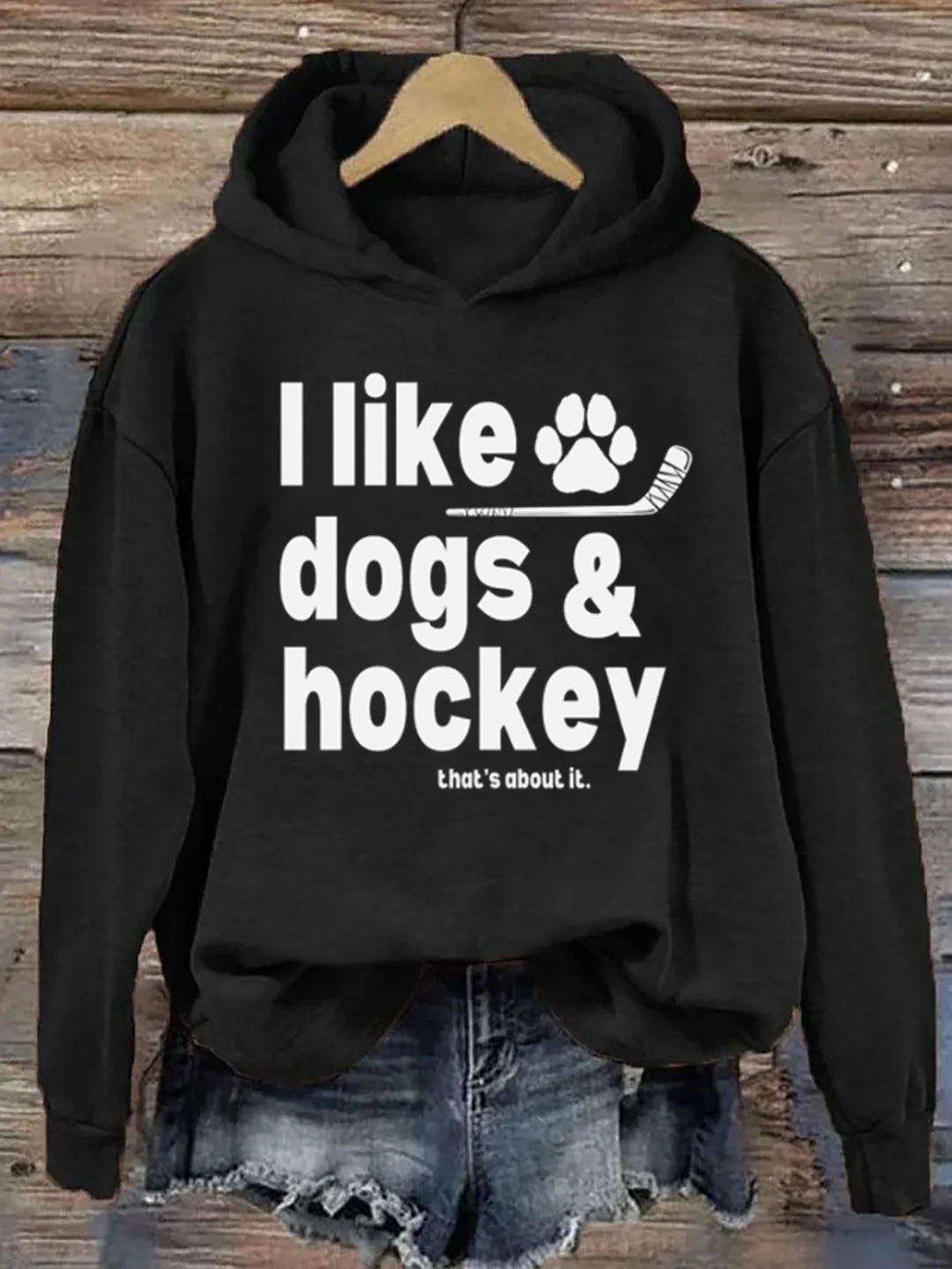 I Like Dogs And Hockey Hoodie