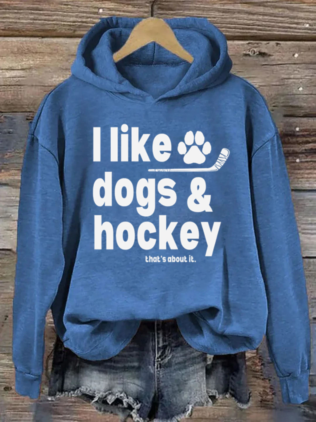 I Like Dogs And Hockey Hoodie