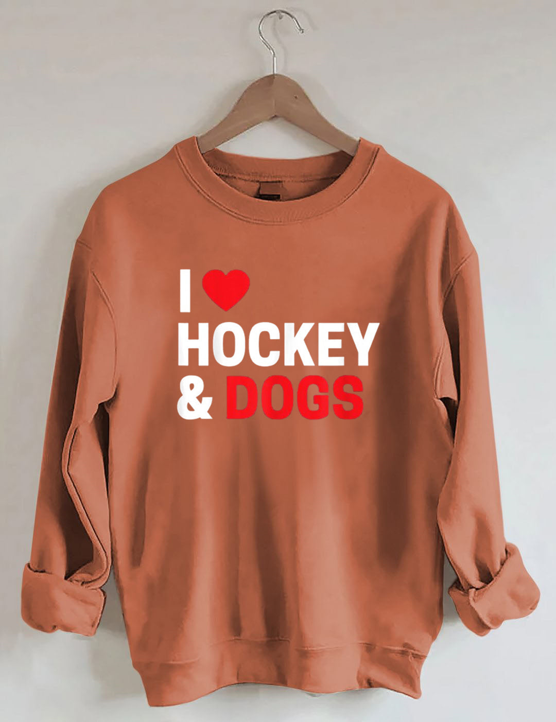 I Love Hockey & Dogs Sweatshirt