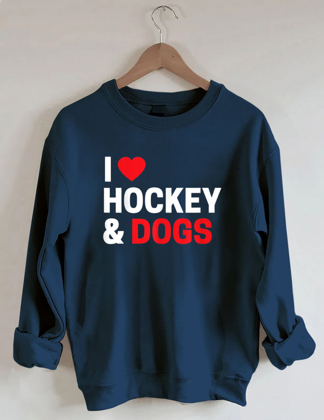 I Love Hockey & Dogs Sweatshirt