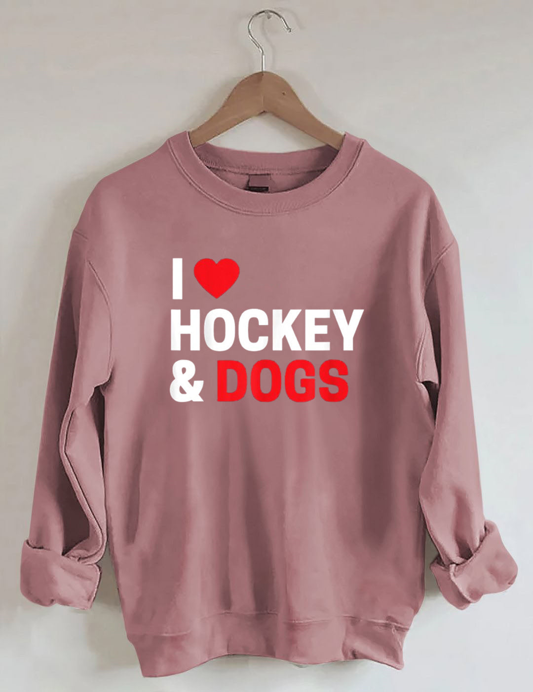 I Love Hockey & Dogs Sweatshirt