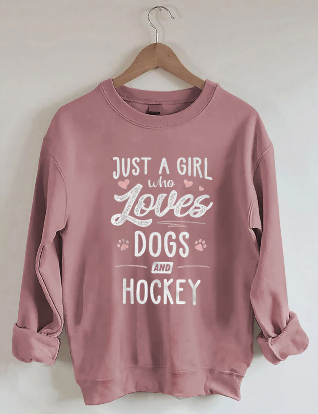 Just A Girl Who Loves Dogs And Hockey Sweatshirt