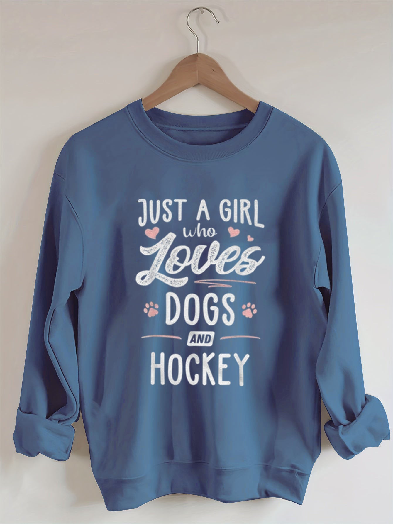 Just A Girl Who Loves Dogs And Hockey Sweatshirt