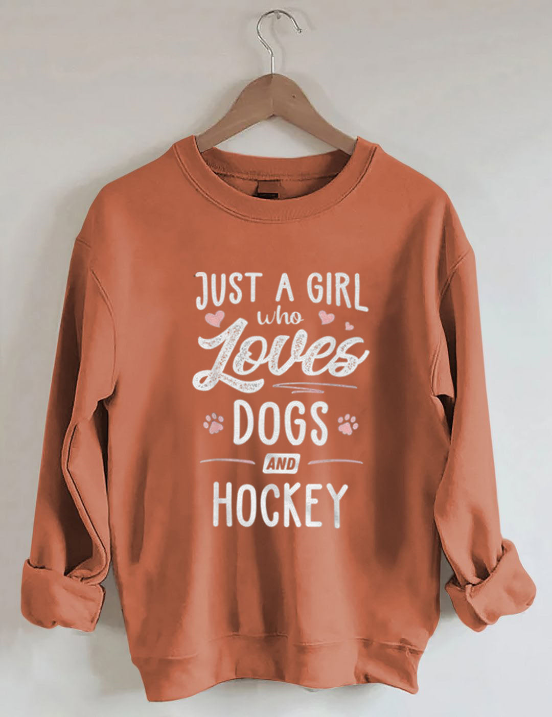 Just A Girl Who Loves Dogs And Hockey Sweatshirt