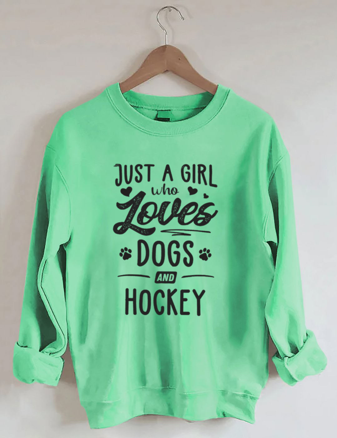 Just A Girl Who Loves Dogs And Hockey Sweatshirt