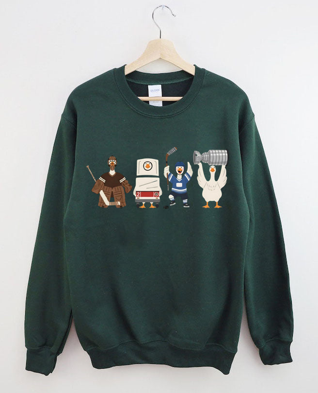 Funny Hockey Goose Sweatshirt