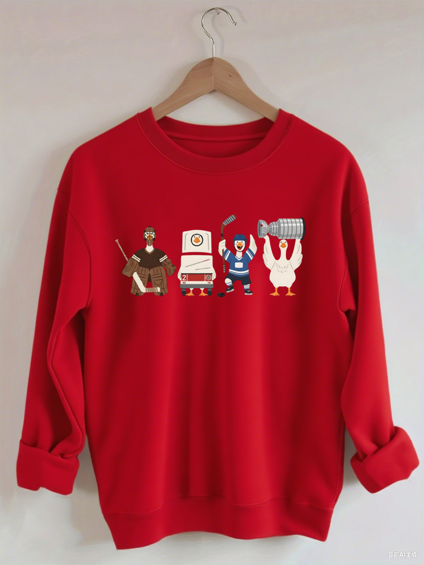 Funny Hockey Goose Sweatshirt