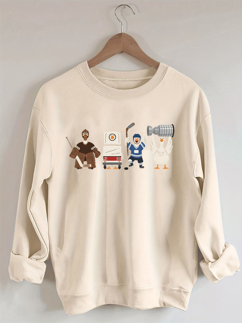Funny Hockey Goose Sweatshirt