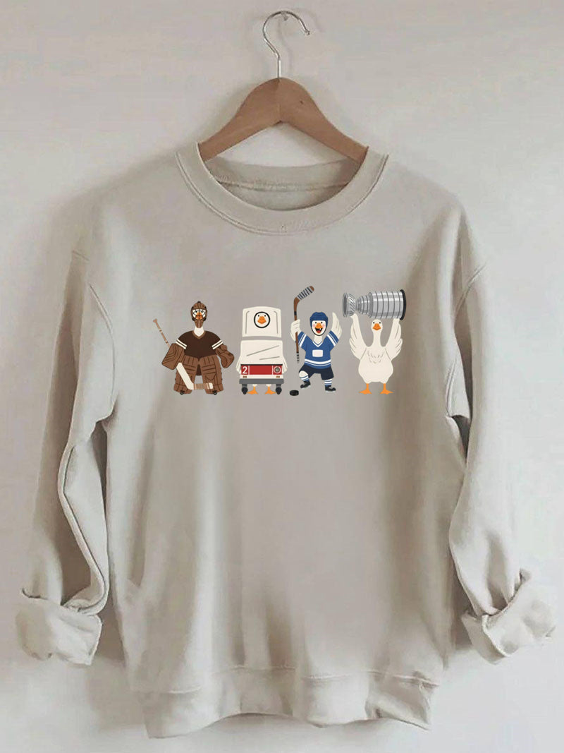 Funny Hockey Goose Sweatshirt