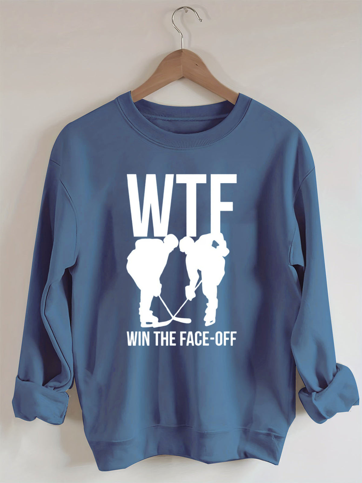 WTF Win The Face-off Hockey Sweatshirt