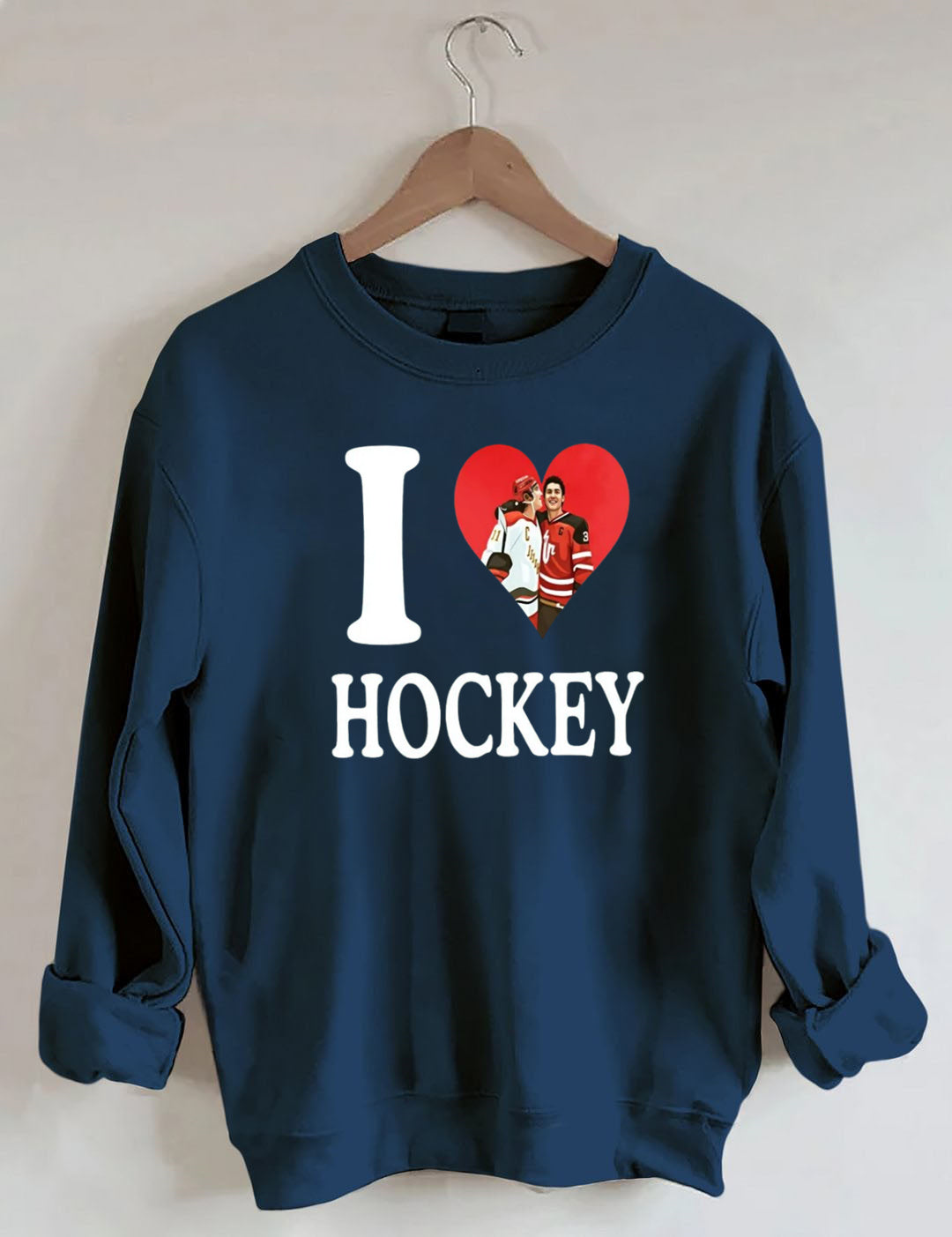 I love Hockey,Ilya Rozanov Shane Hollander,Heated BookTok Gay Hockey, Rivalry Inspired Rozanov Sweatshirt