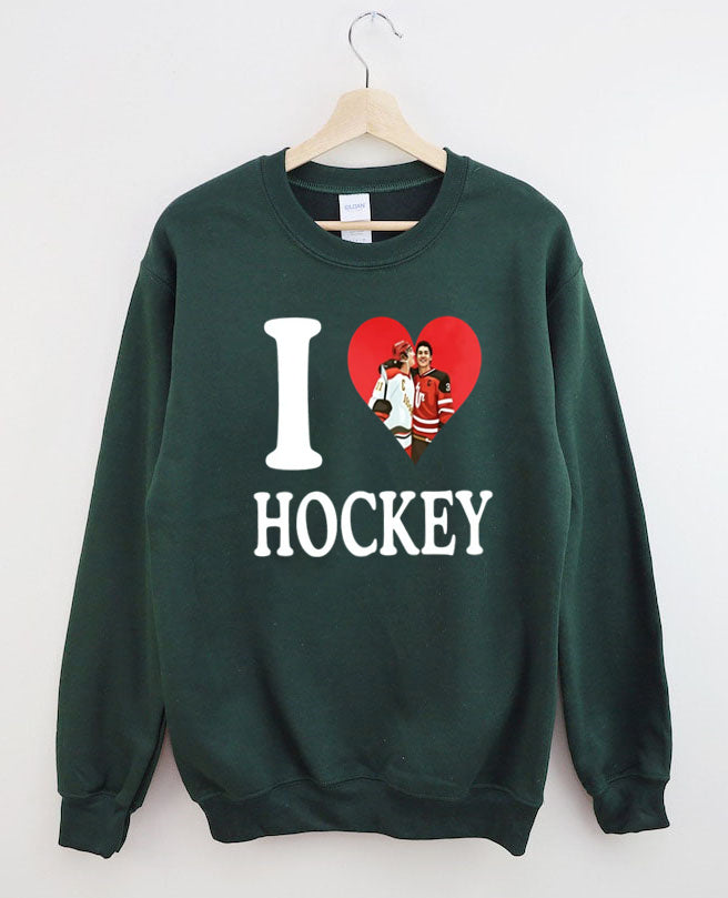 I love Hockey,Ilya Rozanov Shane Hollander,Heated BookTok Gay Hockey, Rivalry Inspired Rozanov Sweatshirt