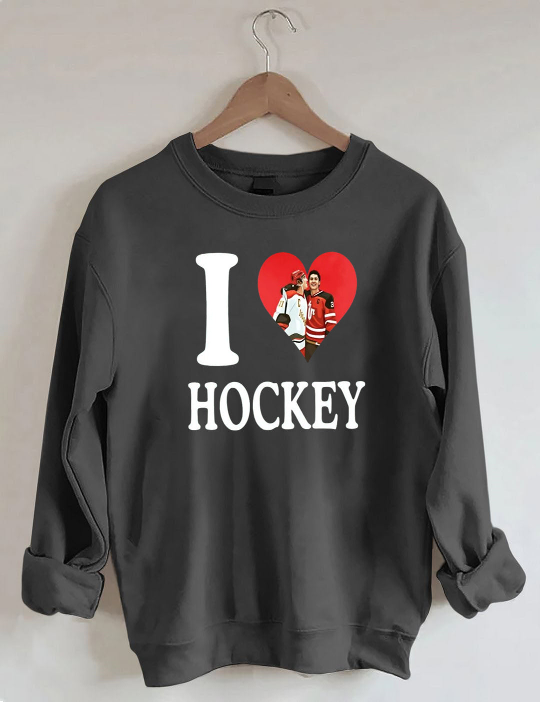 I love Hockey,Ilya Rozanov Shane Hollander,Heated BookTok Gay Hockey, Rivalry Inspired Rozanov Sweatshirt