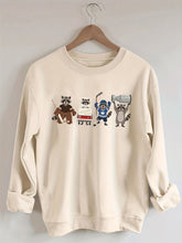 Funny Raccoon Hockey Player Game Day Sweatshirt