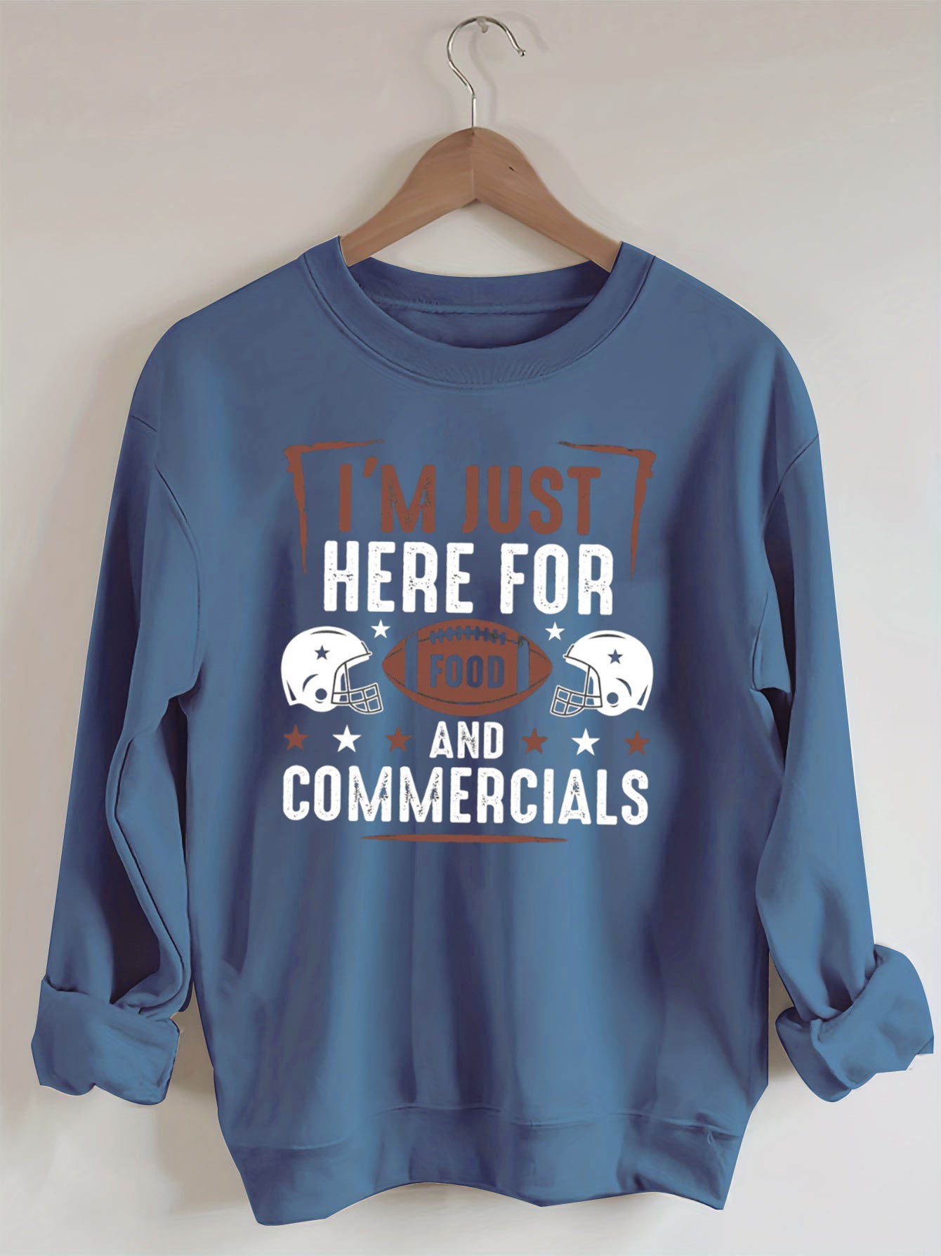 I'm Just Here for the Snacks Football Sweatshirt