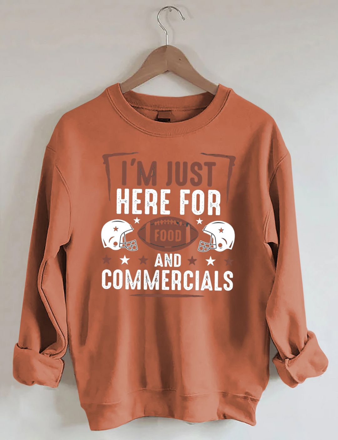 I'm Just Here for the Snacks Football Sweatshirt