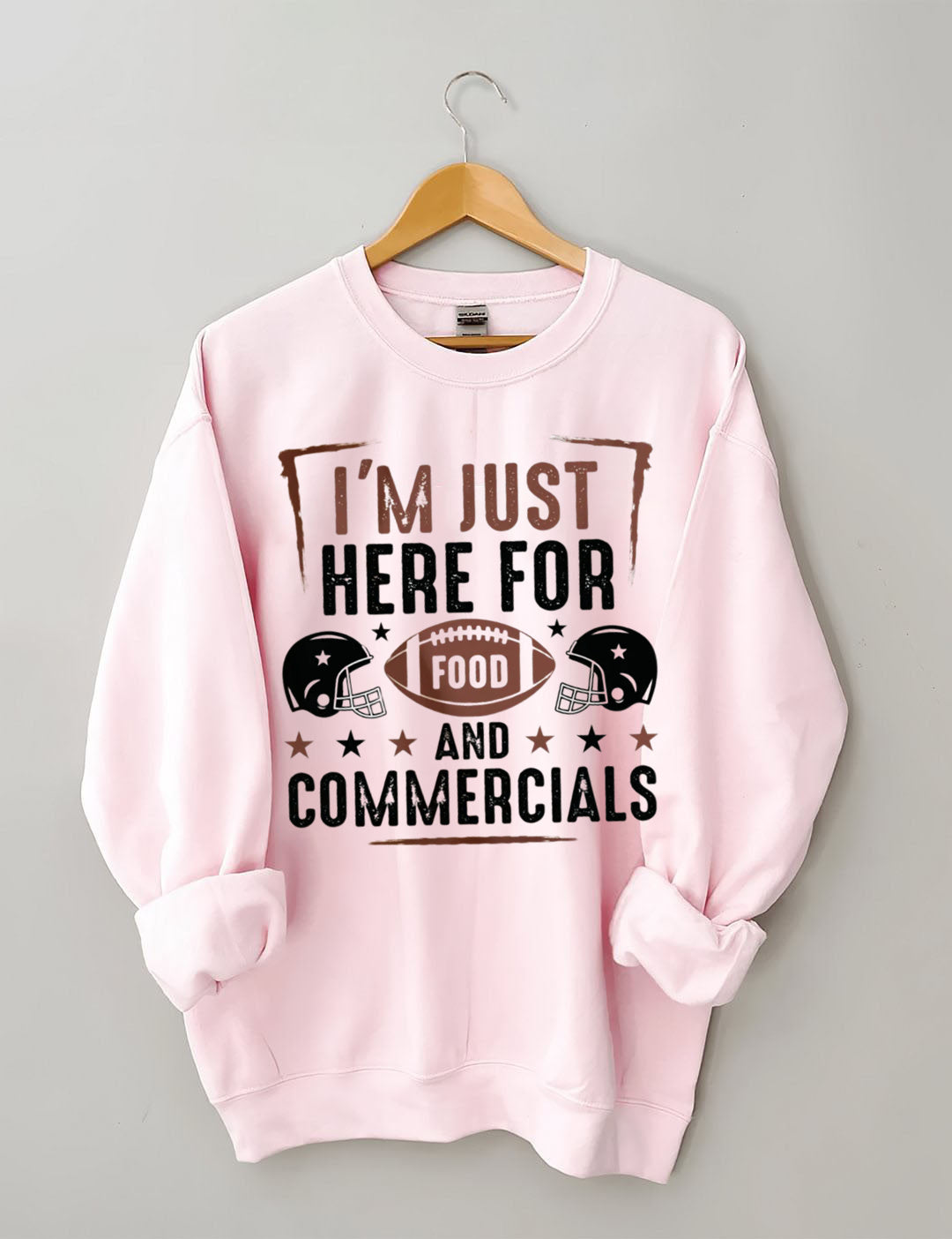 I'm Just Here for the Snacks Football Sweatshirt