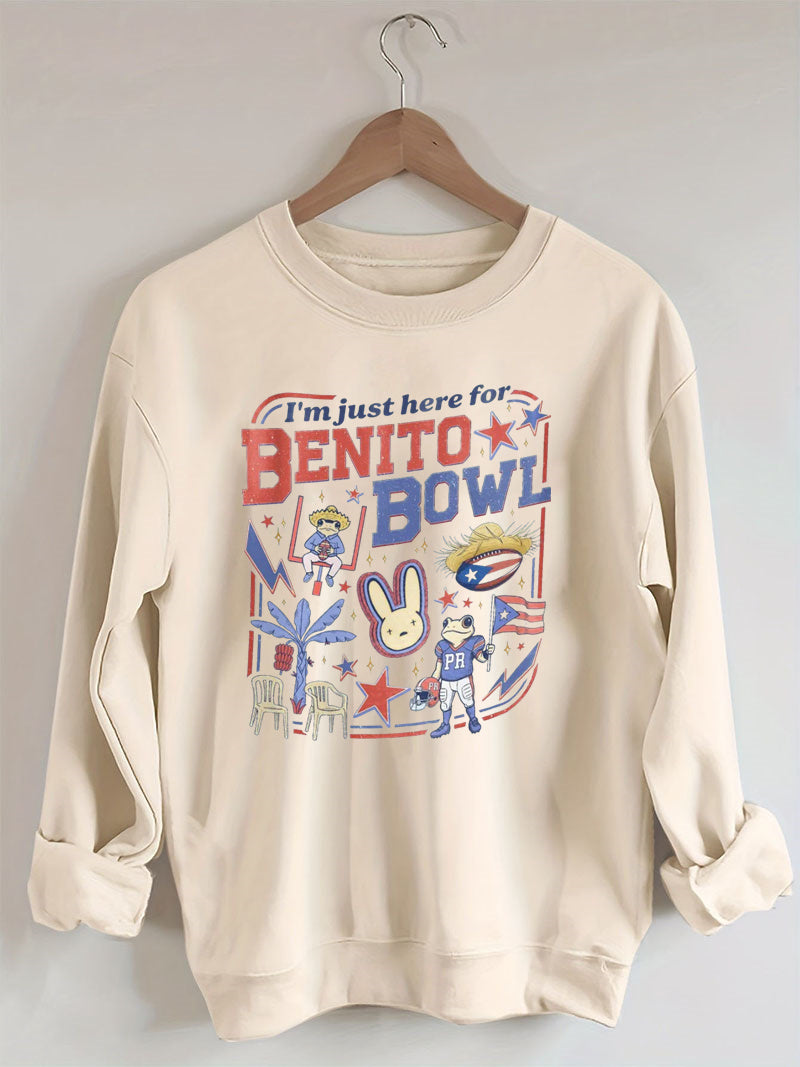 Funny Football Fan  Benito Bowl Sweatshirt