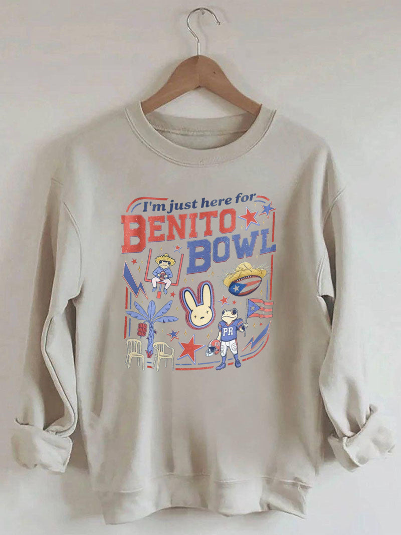 Funny Football Fan  Benito Bowl Sweatshirt