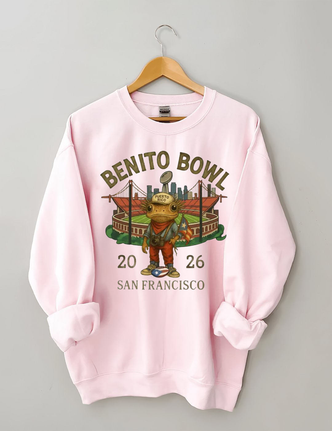 Benito Bowl,Puerto Rico Coqui Frog ,Football Fan Sweatshirt