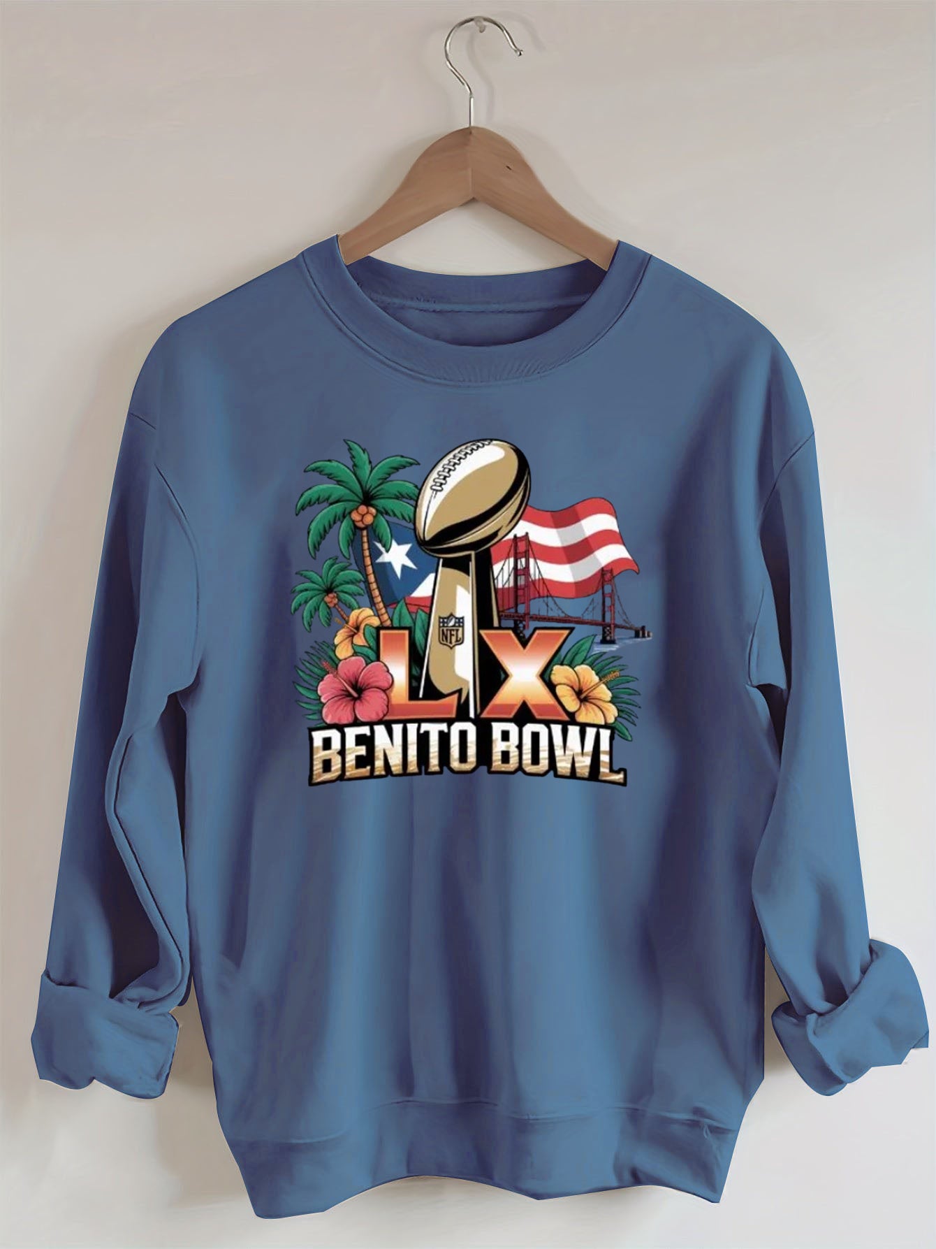 Benito Bowl,Puerto Rican Pride,Game Day Football Fan Sweatshirt