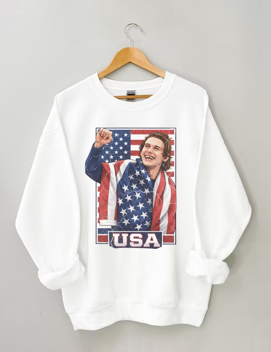 Jack Hughes Usa Gold Hockey,Patriotic hockey Fan,American Hockey Pride Gift Sweatshirt